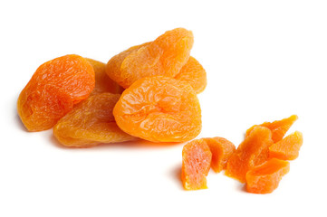 Dried Apricots Isolated on White Background