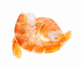 Fresh shrimp isolated on a white background