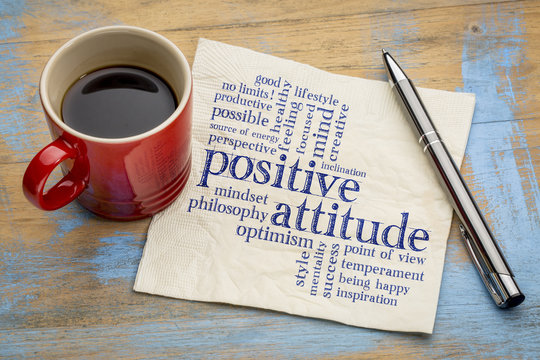 positive attitude word cloud