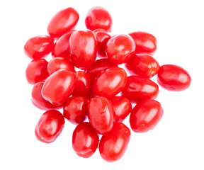 Cherry tomatoes isolate on white background