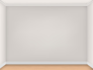Empty room with three beige walls. Interior vector background. © belander