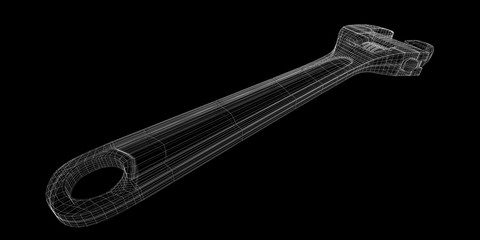 adjustable wrench isolated on a background