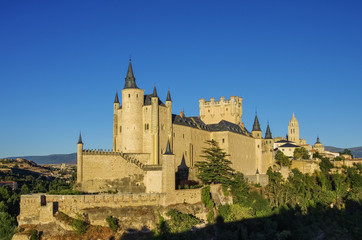 Obraz premium The famous castle Alcazar of Segovia, Castilla y Leon, Spain