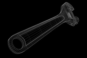 adjustable wrench isolated on a background