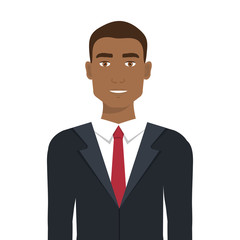 Businessman with elegant suit and tie cartoon, vector illustration graphic.