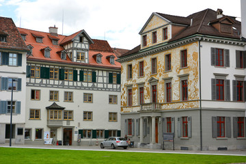 Fototapeta na wymiar Old town in St. Gallen, Swietzerland