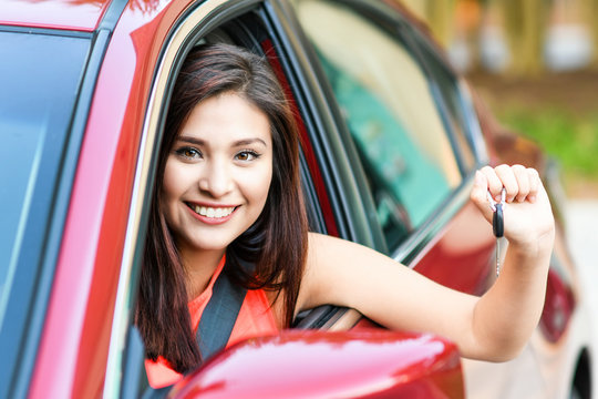 Woman Driving Car