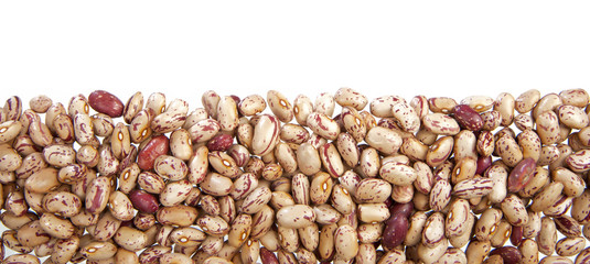 board with pinto beans on the bottom