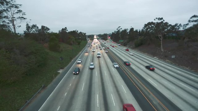 Daytime shot of highway traffic