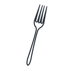 Cutlery in black and white isolated icon design, vector illustration graphic.