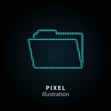 Folder - pixel illustration.