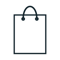 Shopping isolated flat icon in black and white icon, vector illustration.