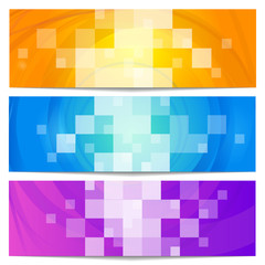 Set of colorful banners illustration.