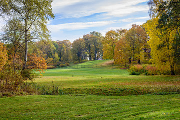 Fototapeta premium Beautiful autumn Park, Saint-Petersburg, Russia.