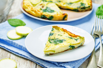 Zucchini Spinach frittata