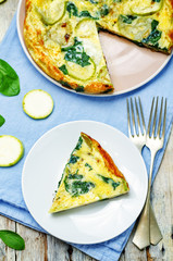 Zucchini Spinach frittata