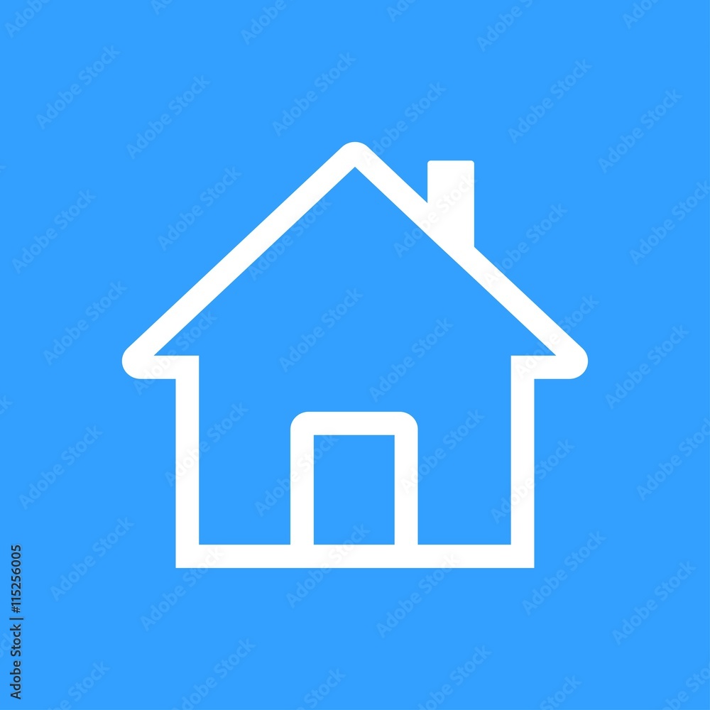 Wall mural home - vector icon.