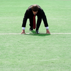 Obraz premium businessman on the field