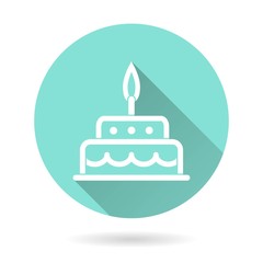 Cake - vector icon.