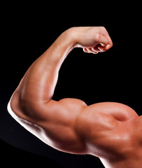 Hand of bodybuilder