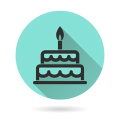 Cake - vector icon.