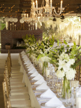 Fine wedding reception and dining