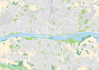 vector city map of Orleans, France