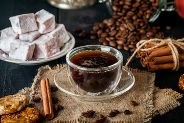 Turkish coffee with  delight