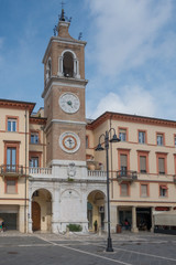 Fototapeta na wymiar Piazza Tre Martiri Rimini Emilia Romagna