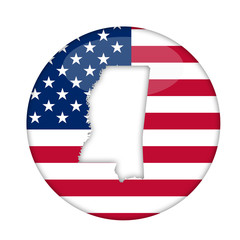 Mississippi state of America badge