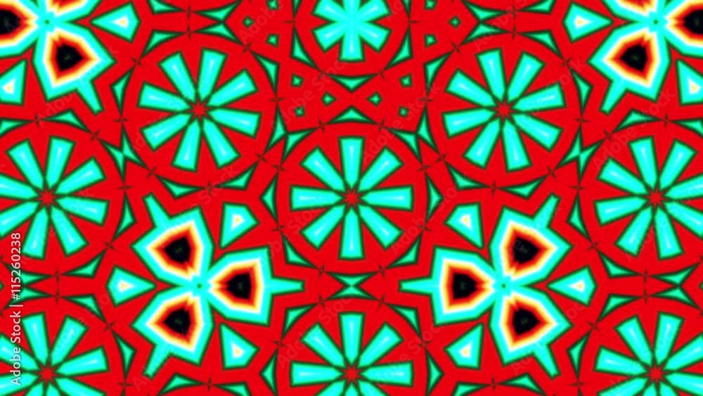 Poster pattern explosions kaleidoscope colored seamless loop background