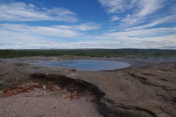 Erloschener Geysir auf Island