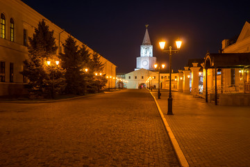 In Kazan Kremlin at night