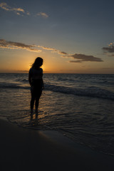 watching the Caribbean sea