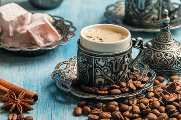 Turkish coffee and  delight 