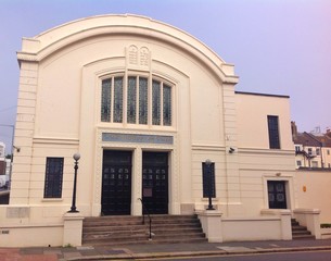 Synagogue in Brighton England at Dusk