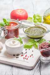 Various dip sauces