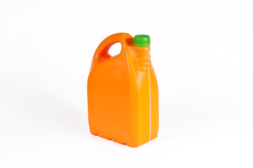 Orange plastic jerrycan