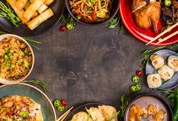 Chinese food blank background