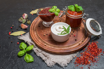 Various dip sauces