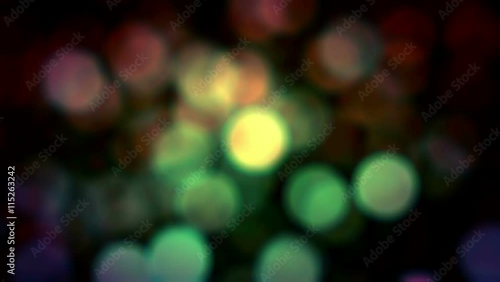 Aufkleber colored bokeh loop shiny background falling