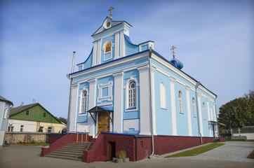 Fototapeta na wymiar Belarus, Stolbtsy: orthodox church of St Ann. 