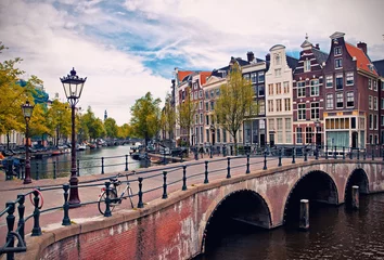 Foto op Canvas Amsterdamse grachten © Veronika Galkina