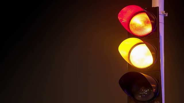 traffic light , time lapse,night traffic