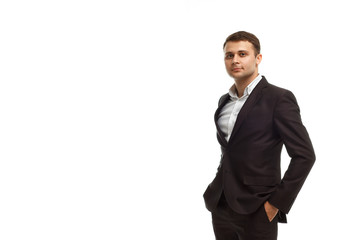Handsome businessman wearing suit