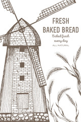 Bread design template. Vector illustration