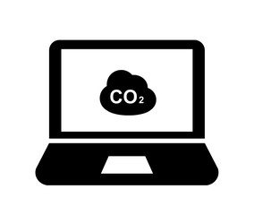 Nuage de carbone dans un écran d'ordinateur