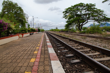 Fototapeta premium view of the railway