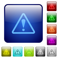 Color warning square buttons