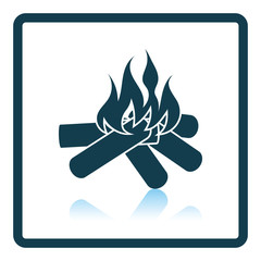 Camping fire  icon